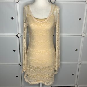 Ginger G Lace Long Sleeve Dress Size Small